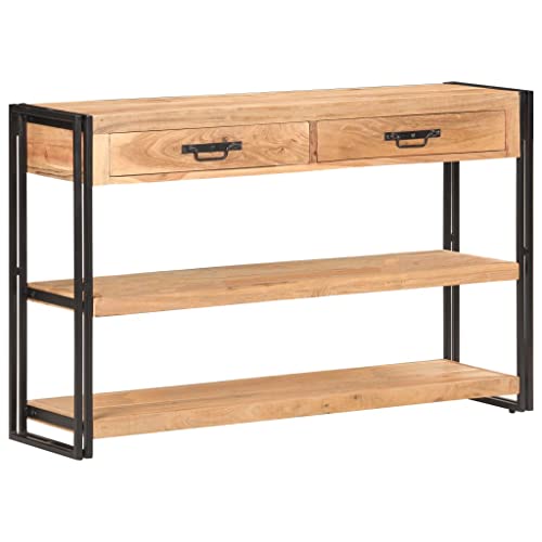 Qnhdfrt Sideboard 120x30x75 cm Massiv Akazie Holz mit pulverbeschichtetem Eisenrahmen Modernes Design Robust und Langlebig als Küchenschrank Flurmöbel oder Sideboard Wohnzimmer Qnhdfrt Sideboard 120x30x75 cm Massiv Akazie Holz mit pulverbeschichtetem Eisenrahmen Modernes Design Robust und Langlebig als Küchenschrank Flurmöbel oder Sideboard Wohnzimmer von Qnhdfrt