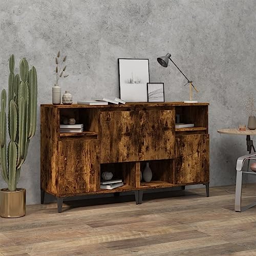 Qnhdfrt Sideboard 2 STK. Räuchereiche Holzwerkstoff 60x35x70 cm Modernes Design mit 4 Fächern für Wohnzimmer Küche Flur Qnhdfrt Sideboard 2 STK. Räuchereiche Holzwerkstoff 60x35x70 cm Modernes Design mit 4 Fächern für Wohnzimmer Küche Flur von Qnhdfrt
