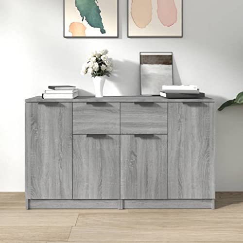 Qnhdfrt Sideboard 2er Set Grau Sonoma Holzwerkstoff 60x30x70 cm Modernes Design mit Stauraum für Wohnzimmer Küche Flur Qnhdfrt Sideboard 2er Set Grau Sonoma Holzwerkstoff 60x30x70 cm Modernes Design mit Stauraum für Wohnzimmer Küche Flur von Qnhdfrt