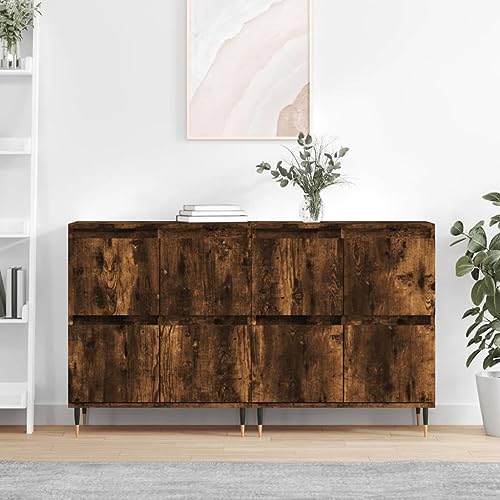 Qnhdfrt Sideboard 2er Set Räuchereiche Holzwerkstoff 120cm Breit Klassisches Design Mit Stauraum Für Wohnzimmer Küche Qnhdfrt Sideboard 2er Set Räuchereiche Holzwerkstoff 120cm Breit Klassisches Design Mit Stauraum Für Wohnzimmer Küche von Qnhdfrt