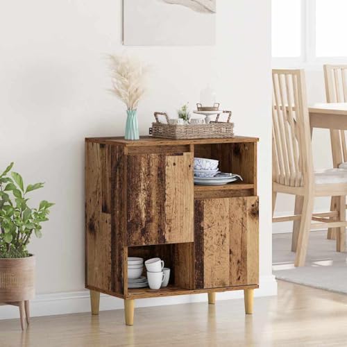 Qnhdfrt Sideboard Altholz 35x60x70 cm aus Holzwerkstoff Modernes Design mit 2 Türen Stauraum für Küche Flur und Wohnzimmer Qnhdfrt Sideboard Altholz 35x60x70 cm aus Holzwerkstoff Modernes Design mit 2 Türen Stauraum für Küche Flur und Wohnzimmer von Qnhdfrt