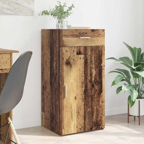 Qnhdfrt Sideboard Altholz 42,5x40x93 cm aus Holzwerkstoff mit 1 Schublade und flächenbündiger Tür, Modernes Lowboard für Wohnzimmer Flur Büro, Viel Stauraum in kompakter Form Qnhdfrt Sideboard Altholz 42,5x40x93 cm aus Holzwerkstoff mit 1 Schublade und flächenbündiger Tür, Modernes Lowboard für Wohnzimmer Flur Büro, Viel Stauraum in kompakter Form von Qnhdfrt