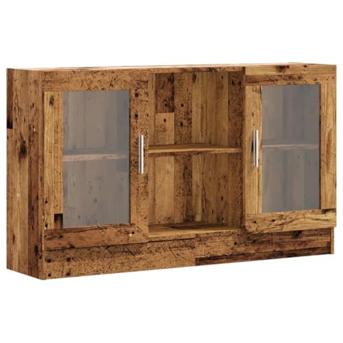Qnhdfrt Sideboard Altholz-Optik 120x30,5x70 cm Holzwerkstoff mit Glas 2 Türen 2 Fächer Klassisches Design für Wohnzimmer Küche Flur Qnhdfrt Sideboard Altholz-Optik 120x30,5x70 cm Holzwerkstoff mit Glas 2 Türen 2 Fächer Klassisches Design für Wohnzimmer Küche Flur von Qnhdfrt
