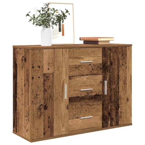 Qnhdfrt Sideboard Altholz-Optik Holzwerkstoff 90x29,5x65 cm mit Türen für Wohnzimmer Küche Flur Zeitloses Design Robust Stauraum Qnhdfrt Sideboard Altholz-Optik Holzwerkstoff 90x29,5x65 cm mit Türen für Wohnzimmer Küche Flur Zeitloses Design Robust Stauraum von Qnhdfrt