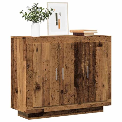Qnhdfrt Sideboard Altholz-Optik aus Holzwerkstoff 92x35x75 cm mit Türen und Ablagen für Wohnzimmer Schlafzimmer und Flur als praktischer Aufbewahrungsschrank im Landhausstil Qnhdfrt Sideboard Altholz-Optik aus Holzwerkstoff 92x35x75 cm mit Türen und Ablagen für Wohnzimmer Schlafzimmer und Flur als praktischer Aufbewahrungsschrank im Landhausstil von Qnhdfrt