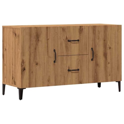 Qnhdfrt Sideboard Artisan-Eiche 100 cm Breit Holzwerkstoff Schrank mit 2 Türen und 2 Schubladen für Wohnzimmer Flur Küche Stilvolles Beistellmöbel Qnhdfrt Sideboard Artisan-Eiche 100 cm Breit Holzwerkstoff Schrank mit 2 Türen und 2 Schubladen für Wohnzimmer Flur Küche Stilvolles Beistellmöbel von Qnhdfrt