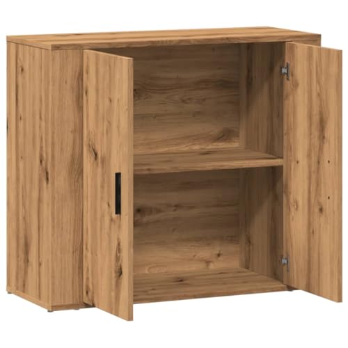 Qnhdfrt Sideboard Artisan-Eiche 80 cm Breit Holzwerkstoff Schrank mit Stauraum Landhausstil für Wohnzimmer Küche Flur Qnhdfrt Sideboard Artisan-Eiche 80 cm Breit Holzwerkstoff Schrank mit Stauraum Landhausstil für Wohnzimmer Küche Flur von Qnhdfrt