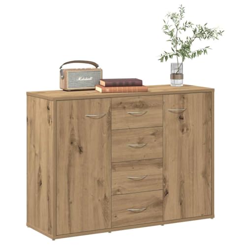 Qnhdfrt Sideboard Artisan-Eiche Holzwerkstoff 88x30x64 cm mit 4 Schubladen und 2 Türen Beistellschrank für Küche Wohnzimmer Flur Qnhdfrt Sideboard Artisan-Eiche Holzwerkstoff 88x30x64 cm mit 4 Schubladen und 2 Türen Beistellschrank für Küche Wohnzimmer Flur von Qnhdfrt