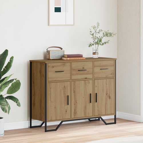 Qnhdfrt Sideboard Artisan Oak 97x32,5x74,5 cm Braun Rechteckig mit Schubladen und Schranktüren Aus Holzwerkstoff Matt Viel Stauraum für Esszimmer und Wohnzimmer Qnhdfrt Sideboard Artisan Oak 97x32,5x74,5 cm Braun Rechteckig mit Schubladen und Schranktüren Aus Holzwerkstoff Matt Viel Stauraum für Esszimmer und Wohnzimmer von Qnhdfrt