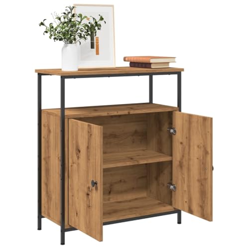 Qnhdfrt Sideboard Beistellschrank Artisan-Eiche 70x30x80 cm Holzwerkstoff mit großem Stauraum verstellbaren Beinen für Wohnzimmer Küche Flur Qnhdfrt Sideboard Beistellschrank Artisan-Eiche 70x30x80 cm Holzwerkstoff mit großem Stauraum verstellbaren Beinen für Wohnzimmer Küche Flur von Qnhdfrt