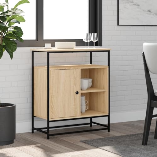 Qnhdfrt Sideboard Beistellschrank in Sonoma-Eiche 69x35x80 cm aus Holzwerkstoff mit robuster Oberplatte und verstellbaren Füßen für Wohnzimmer Flur Küche Qnhdfrt Sideboard Beistellschrank in Sonoma-Eiche 69x35x80 cm aus Holzwerkstoff mit robuster Oberplatte und verstellbaren Füßen für Wohnzimmer Flur Küche von Qnhdfrt