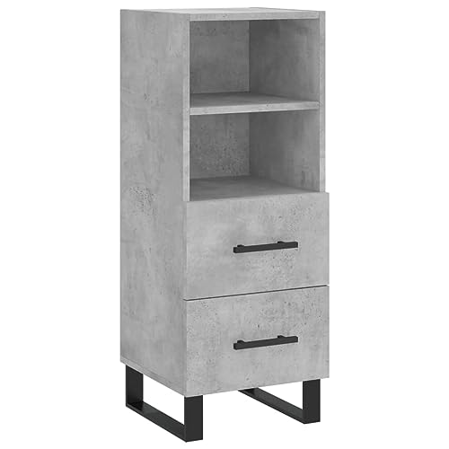 Qnhdfrt Sideboard Betongrau 34,5x34x90 cm aus Holzwerkstoff mit Metallbeinen Modernes Design für Wohnzimmer Flur Stauraum Qnhdfrt Sideboard Betongrau 34,5x34x90 cm aus Holzwerkstoff mit Metallbeinen Modernes Design für Wohnzimmer Flur Stauraum von Qnhdfrt