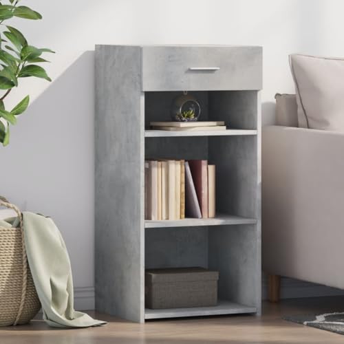 Qnhdfrt Sideboard Betongrau 45x42,5x93 cm aus Holzwerkstoff mit Schublade für Wohnzimmer, Flur oder Küche - Langlebiger Aufbewahrungsschrank mit zeitlosem Design Qnhdfrt Sideboard Betongrau 45x42,5x93 cm aus Holzwerkstoff mit Schublade für Wohnzimmer, Flur oder Küche - Langlebiger Aufbewahrungsschrank mit zeitlosem Design von Qnhdfrt