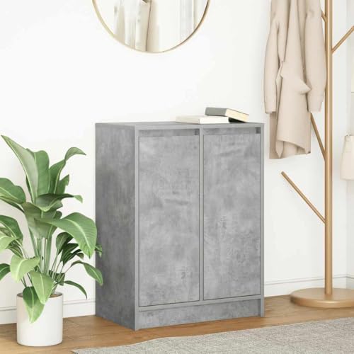 Qnhdfrt Sideboard Betongrau 57x34x76 cm Holzwerkstoff Schrank mit 2 Türen und 2 Regalen Stauraum für Wohnzimmer Küche Flur Qnhdfrt Sideboard Betongrau 57x34x76 cm Holzwerkstoff Schrank mit 2 Türen und 2 Regalen Stauraum für Wohnzimmer Küche Flur von Qnhdfrt