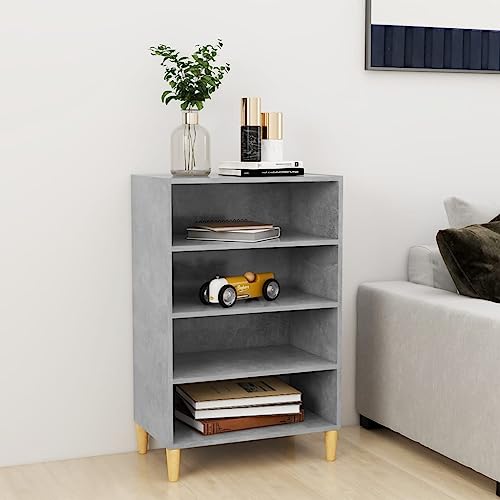 Qnhdfrt Sideboard Betongrau 57x35x90 cm aus Holzwerkstoff mit Massivholz Eukalyptus Beinen, 4 Einlegeböden großzügiger Stauraum, robust und langlebig für Wohnzimmer Küche Flur Möbel Qnhdfrt Sideboard Betongrau 57x35x90 cm aus Holzwerkstoff mit Massivholz Eukalyptus Beinen, 4 Einlegeböden großzügiger Stauraum, robust und langlebig für Wohnzimmer Küche Flur Möbel von Qnhdfrt