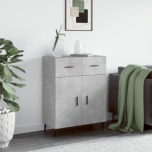 Qnhdfrt Sideboard Betongrau 69,5x34x90 cm Modernes Design mit Metallbeinen und viel Stauraum für Wohnzimmer Flur Esszimmer Qnhdfrt Sideboard Betongrau 69,5x34x90 cm Modernes Design mit Metallbeinen und viel Stauraum für Wohnzimmer Flur Esszimmer von Qnhdfrt