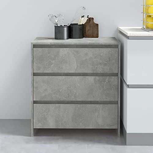 Qnhdfrt Sideboard Betongrau 70x41x75 cm Holzwerkstoff Minimalistisches Design mit 3 Schubladen für Wohnzimmer Küche Flur Qnhdfrt Sideboard Betongrau 70x41x75 cm Holzwerkstoff Minimalistisches Design mit 3 Schubladen für Wohnzimmer Küche Flur von Qnhdfrt