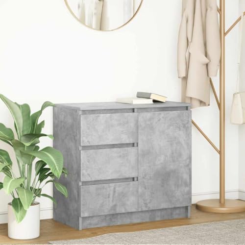 Qnhdfrt Sideboard Betongrau 71x35x65 cm mit 3 Schubladen Schrank Holzwerkstoff Aufbewahrungsschrank für Wohnzimmer Flur Küche – Modernes Design Robust Qnhdfrt Sideboard Betongrau 71x35x65 cm mit 3 Schubladen Schrank Holzwerkstoff Aufbewahrungsschrank für Wohnzimmer Flur Küche – Modernes Design Robust von Qnhdfrt
