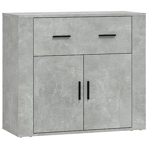 Qnhdfrt Sideboard Betongrau 80x33x70 cm Holzwerkstoff Schrank mit Türen und Schubladen für Wohnzimmer Flur Küche Qnhdfrt Sideboard Betongrau 80x33x70 cm Holzwerkstoff Schrank mit Türen und Schubladen für Wohnzimmer Flur Küche von Qnhdfrt