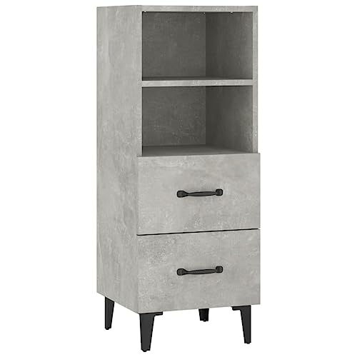 Qnhdfrt Sideboard Betongrau Holzwerkstoff 34,5x34x90 cm mit 2 Schubladen und 2 Fächern für Wohnzimmer Flur Büro Stauraum Möbel Qnhdfrt Sideboard Betongrau Holzwerkstoff 34,5x34x90 cm mit 2 Schubladen und 2 Fächern für Wohnzimmer Flur Büro Stauraum Möbel von Qnhdfrt