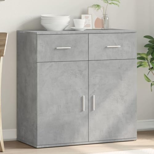Qnhdfrt Sideboard Betongrau Holzwerkstoff 79x38x80 cm Robuster Stauraum für Wohnzimmer Küche Flur Qnhdfrt Sideboard Betongrau Holzwerkstoff 79x38x80 cm Robuster Stauraum für Wohnzimmer Küche Flur von Qnhdfrt