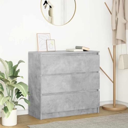 Qnhdfrt Sideboard Betongrau Holzwerkstoff 80x35x76 cm mit 3 Schubladen Stauraum für Wohnzimmer Küche Flur Qnhdfrt Sideboard Betongrau Holzwerkstoff 80x35x76 cm mit 3 Schubladen Stauraum für Wohnzimmer Küche Flur von Qnhdfrt