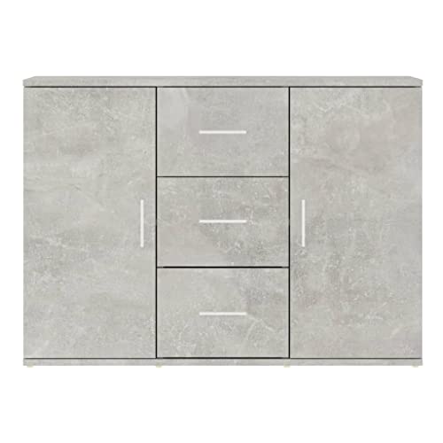 Qnhdfrt Sideboard Betongrau Holzwerkstoff 91x29,5x65 cm mit 2 Türen und 3 Schubladen für Wohnzimmer Küche Flur | Robustes Möbelstück mit minimalistischer Optik und viel Stauraum Qnhdfrt Sideboard Betongrau Holzwerkstoff 91x29,5x65 cm mit 2 Türen und 3 Schubladen für Wohnzimmer Küche Flur | Robustes Möbelstück mit minimalistischer Optik und viel Stauraum von Qnhdfrt