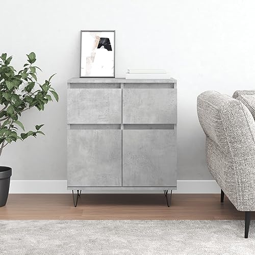 Qnhdfrt Sideboard Betongrau Schrank Holzwerkstoff 60x35x70 cm Modernes Design mit Eisenbeinen Reichlich Stauraum für Wohnzimmer Küche Flur Qnhdfrt Sideboard Betongrau Schrank Holzwerkstoff 60x35x70 cm Modernes Design mit Eisenbeinen Reichlich Stauraum für Wohnzimmer Küche Flur von Qnhdfrt