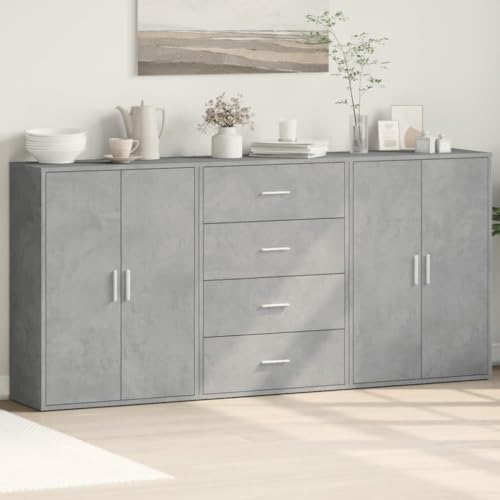 Qnhdfrt Sideboard Betongrau Set aus Holzwerkstoff 60x31x84 cm Modernes Design Stauraum für Wohnzimmer Küche Flur Qnhdfrt Sideboard Betongrau Set aus Holzwerkstoff 60x31x84 cm Modernes Design Stauraum für Wohnzimmer Küche Flur von Qnhdfrt