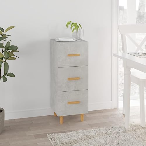 Qnhdfrt Sideboard Betongrau aus Holzwerkstoff mit Massivholzbeinen und 3 Schubladen 34,5x34x90 cm Praktischer Aufbewahrungsschrank für Wohnzimmer Flur oder Büro Modernes Design Qnhdfrt Sideboard Betongrau aus Holzwerkstoff mit Massivholzbeinen und 3 Schubladen 34,5x34x90 cm Praktischer Aufbewahrungsschrank für Wohnzimmer Flur oder Büro Modernes Design von Qnhdfrt