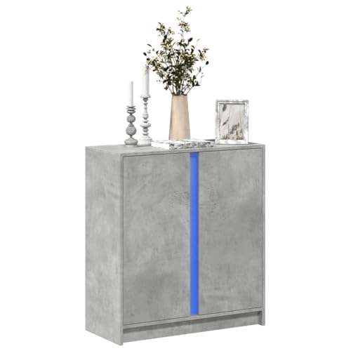 Qnhdfrt Sideboard Betongrau mit RGB LED Beleuchtung 77x34x85 cm Moderner Aufbewahrungsschrank für Wohnzimmer Flur Qnhdfrt Sideboard Betongrau mit RGB LED Beleuchtung 77x34x85 cm Moderner Aufbewahrungsschrank für Wohnzimmer Flur von Qnhdfrt