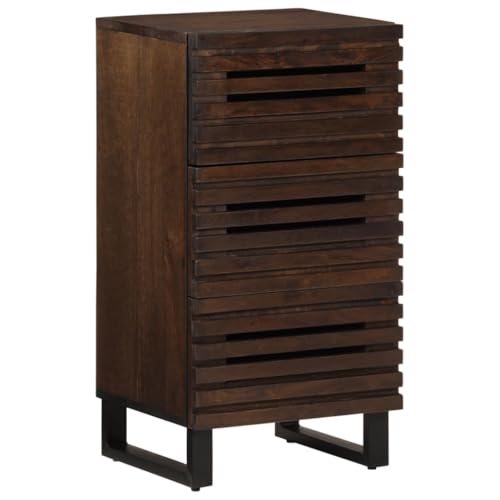 Qnhdfrt Sideboard Braun 40x34x75 cm Massivholz Mango Industrie-Stil mit 3 Schubladen für Wohnzimmer Schlafzimmer Qnhdfrt Sideboard Braun 40x34x75 cm Massivholz Mango Industrie-Stil mit 3 Schubladen für Wohnzimmer Schlafzimmer von Qnhdfrt