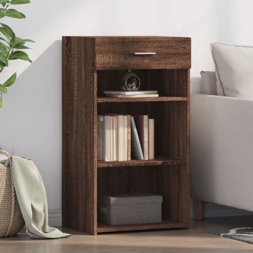 Qnhdfrt Sideboard Braun Eichen-Optik 50x42,5x93 cm Holzwerkstoff Stauraum Schublade Modernes Design für Wohnzimmer Flur Esszimmer Qnhdfrt Sideboard Braun Eichen-Optik 50x42,5x93 cm Holzwerkstoff Stauraum Schublade Modernes Design für Wohnzimmer Flur Esszimmer von Qnhdfrt