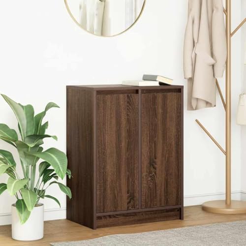 Qnhdfrt Sideboard Braun Eichen-Optik 57x34x76 cm Holzwerkstoff mit 2 Türen & 2 Regalböden – Stauraum für Wohnzimmer, Küche & Flur Qnhdfrt Sideboard Braun Eichen-Optik 57x34x76 cm Holzwerkstoff mit 2 Türen & 2 Regalböden – Stauraum für Wohnzimmer, Küche & Flur von Qnhdfrt