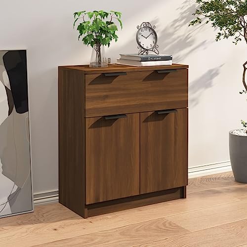 Qnhdfrt Sideboard Braun Eichen-Optik 60x30x70cm Beistellschrank mit Schublade und Türen aus Holzwerkstoff für Wohnzimmer Küche Flur Qnhdfrt Sideboard Braun Eichen-Optik 60x30x70cm Beistellschrank mit Schublade und Türen aus Holzwerkstoff für Wohnzimmer Küche Flur von Qnhdfrt