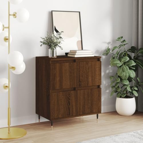 Qnhdfrt Sideboard Braun Eichen-Optik 60x35x70 cm aus Holzwerkstoff mit Eisenbeinen für Wohnzimmer Küche Flur – Robust stabil viel Stauraum Präsentationsfläche Qnhdfrt Sideboard Braun Eichen-Optik 60x35x70 cm aus Holzwerkstoff mit Eisenbeinen für Wohnzimmer Küche Flur – Robust stabil viel Stauraum Präsentationsfläche von Qnhdfrt