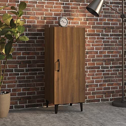Qnhdfrt Sideboard Braun Eichen-Optik Holzwerkstoff Schrank 34,5x34x90 cm mit Stauraum für Wohnzimmer Küche Flur Elegantes Design und Sicherung Qnhdfrt Sideboard Braun Eichen-Optik Holzwerkstoff Schrank 34,5x34x90 cm mit Stauraum für Wohnzimmer Küche Flur Elegantes Design und Sicherung von Qnhdfrt