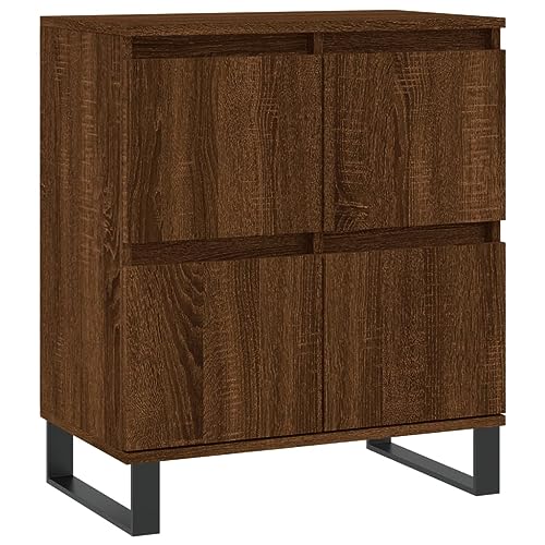 Qnhdfrt Sideboard Braun Eichen-Optik Holzwerkstoff Schrank 60x35x70 cm mit Eisenbeinen, Viel Stauraum für Wohnzimmer Küche Esszimmer Flur Qnhdfrt Sideboard Braun Eichen-Optik Holzwerkstoff Schrank 60x35x70 cm mit Eisenbeinen, Viel Stauraum für Wohnzimmer Küche Esszimmer Flur von Qnhdfrt