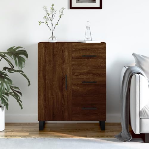 Qnhdfrt Sideboard Braun Eichen-Optik aus Holzwerkstoff mit Metallfüßen 69,5x34x90 cm mit Schubladen und Tür für Wohnzimmer Flur Küche Zeitloses Design viel Stauraum Qnhdfrt Sideboard Braun Eichen-Optik aus Holzwerkstoff mit Metallfüßen 69,5x34x90 cm mit Schubladen und Tür für Wohnzimmer Flur Küche Zeitloses Design viel Stauraum von Qnhdfrt