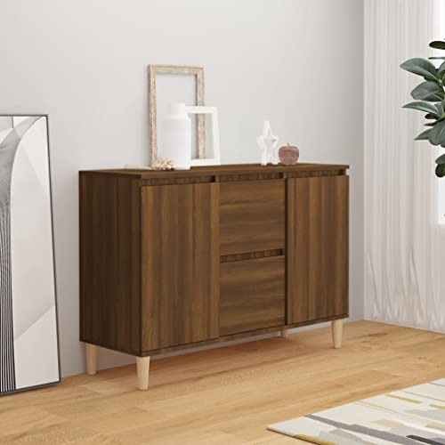 Qnhdfrt Sideboard Braune Eichen-Optik 103,5x35x70 cm aus Holzwerkstoff mit 2 Türen und 2 Schubladen Multifunktionaler Beistellschrank Modernes Design für Living Room Küche Flur Qnhdfrt Sideboard Braune Eichen-Optik 103,5x35x70 cm aus Holzwerkstoff mit 2 Türen und 2 Schubladen Multifunktionaler Beistellschrank Modernes Design für Living Room Küche Flur von Qnhdfrt