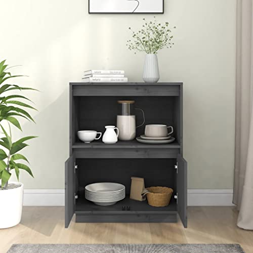 Qnhdfrt Sideboard Grau Massivholz Kiefer 60x34x75 cm Beistellschrank mit Stauraum für Wohnzimmer Flur Küche Qnhdfrt Sideboard Grau Massivholz Kiefer 60x34x75 cm Beistellschrank mit Stauraum für Wohnzimmer Flur Küche von Qnhdfrt