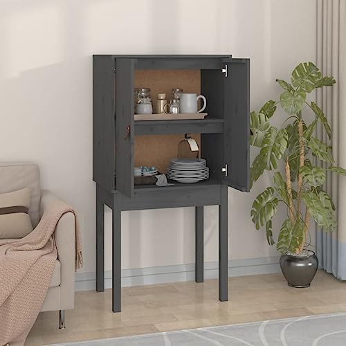 Qnhdfrt Sideboard Grau Massivholz Kiefer 60x40x120 cm Schrank mit Stauraum für Wohnzimmer Flur Landhausstil Qnhdfrt Sideboard Grau Massivholz Kiefer 60x40x120 cm Schrank mit Stauraum für Wohnzimmer Flur Landhausstil von Qnhdfrt