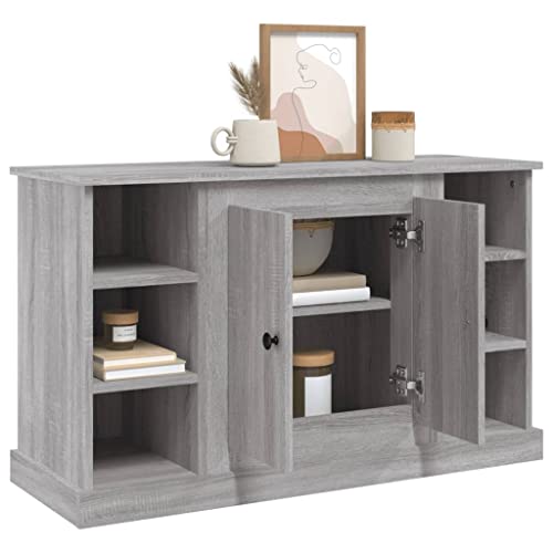 Qnhdfrt Sideboard Grau Sonoma 100x35,5x60 cm Holzwerkstoff Schrank mit Türen für Wohnzimmer Flur oder Esszimmer - Klassisches Design mit viel Stauraum und Stabiler Oberfläche Qnhdfrt Sideboard Grau Sonoma 100x35,5x60 cm Holzwerkstoff Schrank mit Türen für Wohnzimmer Flur oder Esszimmer - Klassisches Design mit viel Stauraum und Stabiler Oberfläche von Qnhdfrt