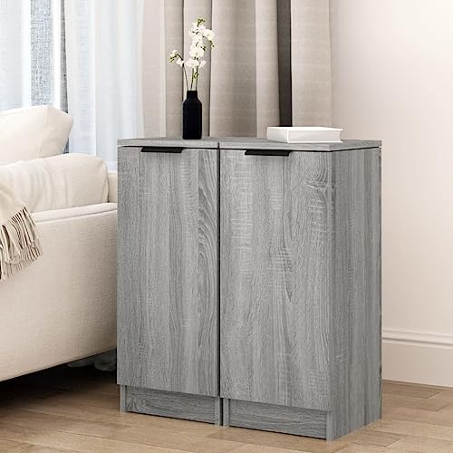 Qnhdfrt Sideboard Grau Sonoma 30x30x70 cm Holzwerkstoff Schrank Set 2 STK mit Stauraum für Wohnzimmer Küche Flur Minimalistisches Möbelstück Qnhdfrt Sideboard Grau Sonoma 30x30x70 cm Holzwerkstoff Schrank Set 2 STK mit Stauraum für Wohnzimmer Küche Flur Minimalistisches Möbelstück von Qnhdfrt