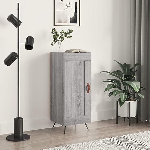 Qnhdfrt Sideboard Grau Sonoma 34,5x34x90 cm Holzwerkstoff Schrank mit Metallbeinen - Moderner Möbel für Wohnzimmer Küche Flur mit 3 Fächern Tür und Stauraum Qnhdfrt Sideboard Grau Sonoma 34,5x34x90 cm Holzwerkstoff Schrank mit Metallbeinen - Moderner Möbel für Wohnzimmer Küche Flur mit 3 Fächern Tür und Stauraum von Qnhdfrt