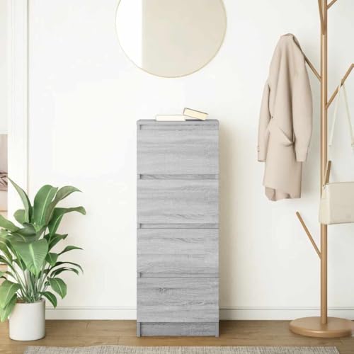 Qnhdfrt Sideboard Grau Sonoma 37,5x35x99 cm Holzwerkstoff mit 4 Schubladen Starker Stauraum Aufbewahrungsschrank Robust für Küche Flur Wohnzimmer Qnhdfrt Sideboard Grau Sonoma 37,5x35x99 cm Holzwerkstoff mit 4 Schubladen Starker Stauraum Aufbewahrungsschrank Robust für Küche Flur Wohnzimmer von Qnhdfrt