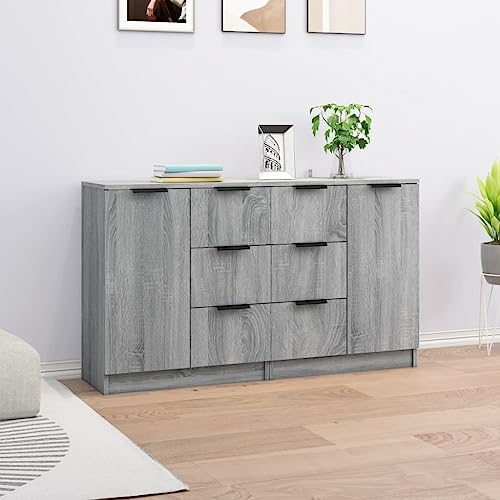 Qnhdfrt Sideboard Grau Sonoma 60x30x70 cm Holzwerkstoff 2er Set Minimalistisches Design Viel Stauraum für Wohnzimmer Küche Flur Qnhdfrt Sideboard Grau Sonoma 60x30x70 cm Holzwerkstoff 2er Set Minimalistisches Design Viel Stauraum für Wohnzimmer Küche Flur von Qnhdfrt