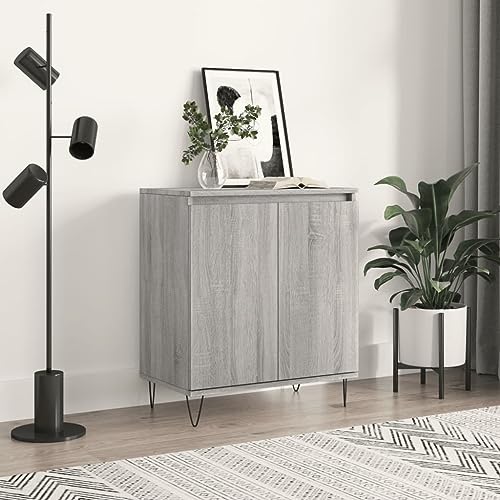 Qnhdfrt Sideboard Grau Sonoma 60x35x70 cm Holzwerkstoff mit Eisenbeinen Landhausstil für Wohnzimmer Flur Küche Qnhdfrt Sideboard Grau Sonoma 60x35x70 cm Holzwerkstoff mit Eisenbeinen Landhausstil für Wohnzimmer Flur Küche von Qnhdfrt
