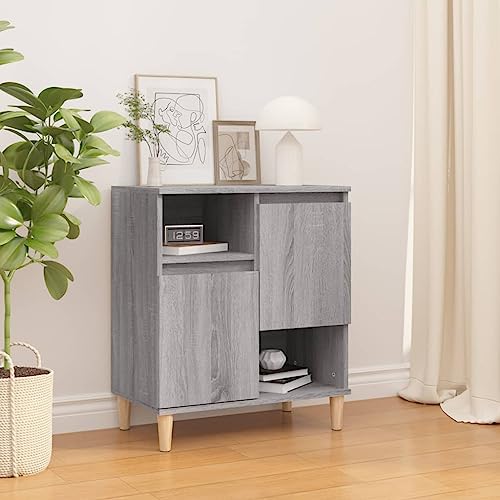 Qnhdfrt Sideboard Grau Sonoma 60x35x70 cm Holzwerkstoff mit Eukalyptusbeinen, Stilvolles Sideboard für Wohnzimmer, Küche & Flur, Modernes Design mit 4 Fächern & 2 Türen Qnhdfrt Sideboard Grau Sonoma 60x35x70 cm Holzwerkstoff mit Eukalyptusbeinen, Stilvolles Sideboard für Wohnzimmer, Küche & Flur, Modernes Design mit 4 Fächern & 2 Türen von Qnhdfrt