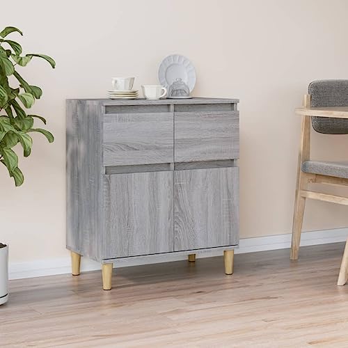 Qnhdfrt Sideboard Grau Sonoma 60x35x70 cm Holzwerkstoff mit Eukalyptusbeinen Stauraum Schubladen Fächer für Wohnzimmer Küche Flur Qnhdfrt Sideboard Grau Sonoma 60x35x70 cm Holzwerkstoff mit Eukalyptusbeinen Stauraum Schubladen Fächer für Wohnzimmer Küche Flur von Qnhdfrt